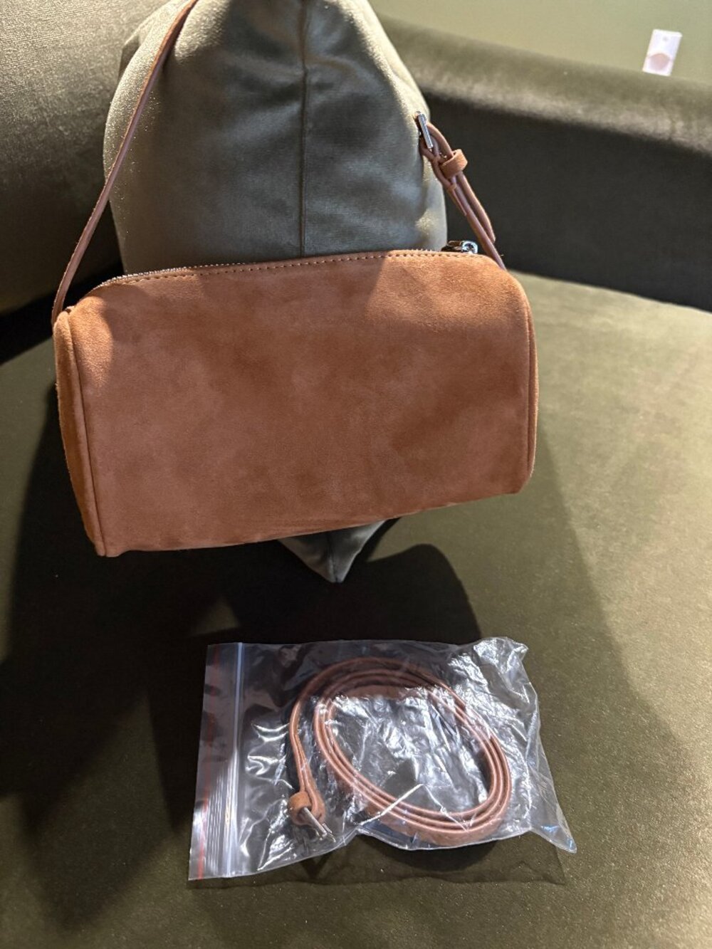 The Row 90s suede shoulder bag